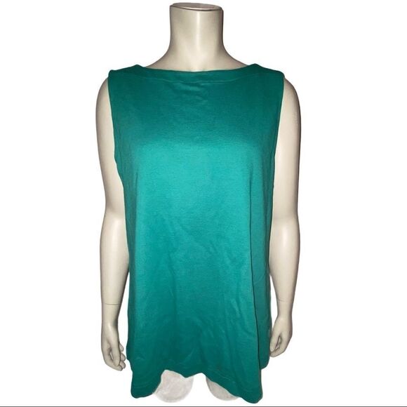 Christopher & Banks Sleeveless Green Button Top - Picture 1 of 5